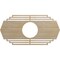 Ekena Millwork Chrysler Wood Fretwork Pierced Ceiling Medallion, Birch, 40"W x 20"H x 10 1/2"ID x 3/8"T CMWP40X20X0375CSBI - alternate 1